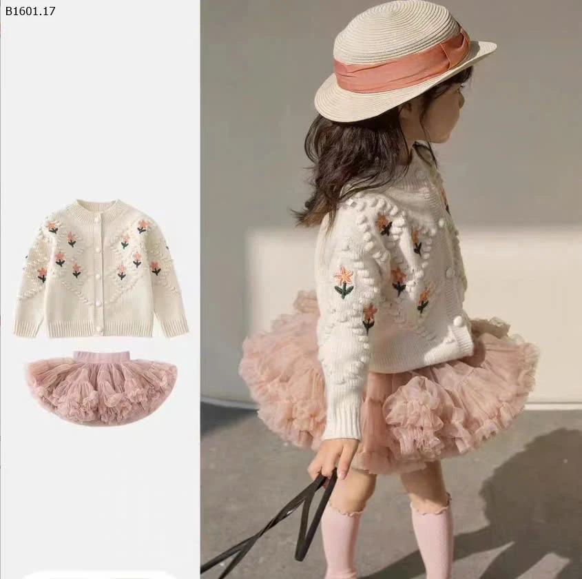 SET ÁO LEN MIX CHÂN VÁY TUTU CHO BÉ -sỉ 263k