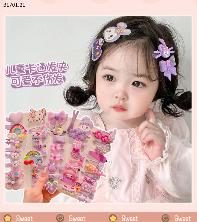 SET 14 KẸP TÓC BÉ GÁI-sỉ 42k