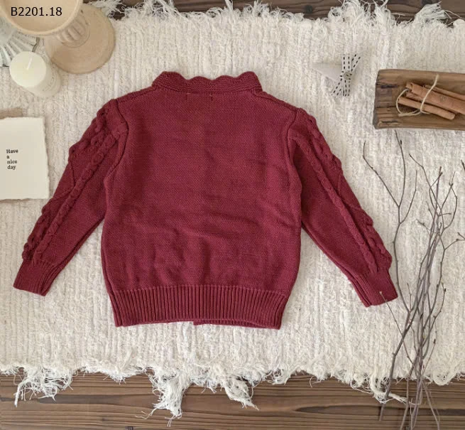 ÁO LEN CARDIGAN ĐỎ BG-sỉ 219k