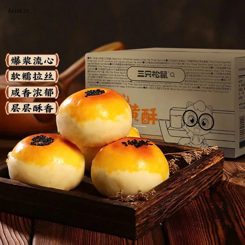 SET 2 HỘP BÁNH MOCHI TRỨNG CHẢY BA CON SÓC 800GR-sỉ 98kset 2 hộp