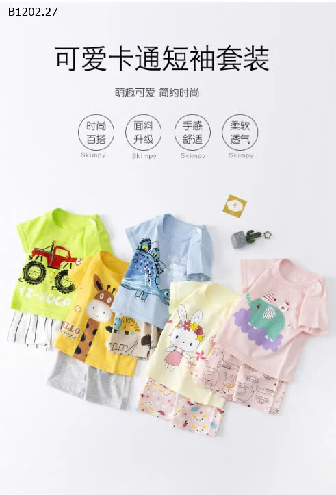 BỘ COTTON ĐÙI CHO BÉ -giá sỉ như sau 73-100:  55k/1 bộ 110-130: 69k/1 bộ 