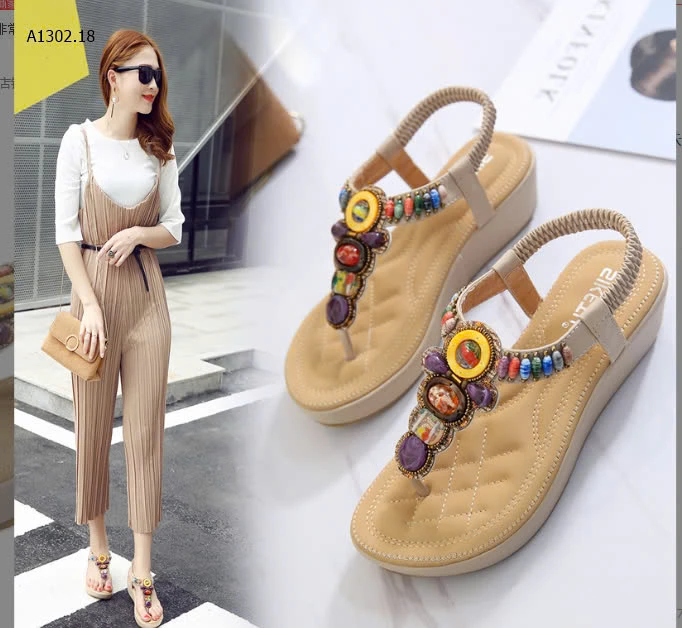  SANDAL ĐẾ XUỒNG BOHO SIKETU- sỉ 225k  