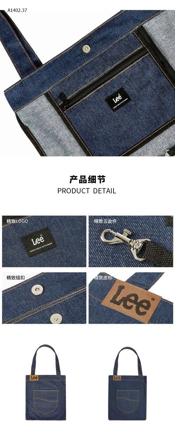 Túi xách #tote_denim_Lee chính  hãng  - sỉ 171k