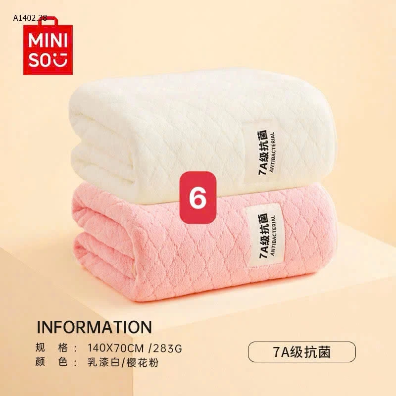 SET 2 KHĂN TẮM NHÀ MINISO-Sỉ 179k/ 1 sét 2 khăn