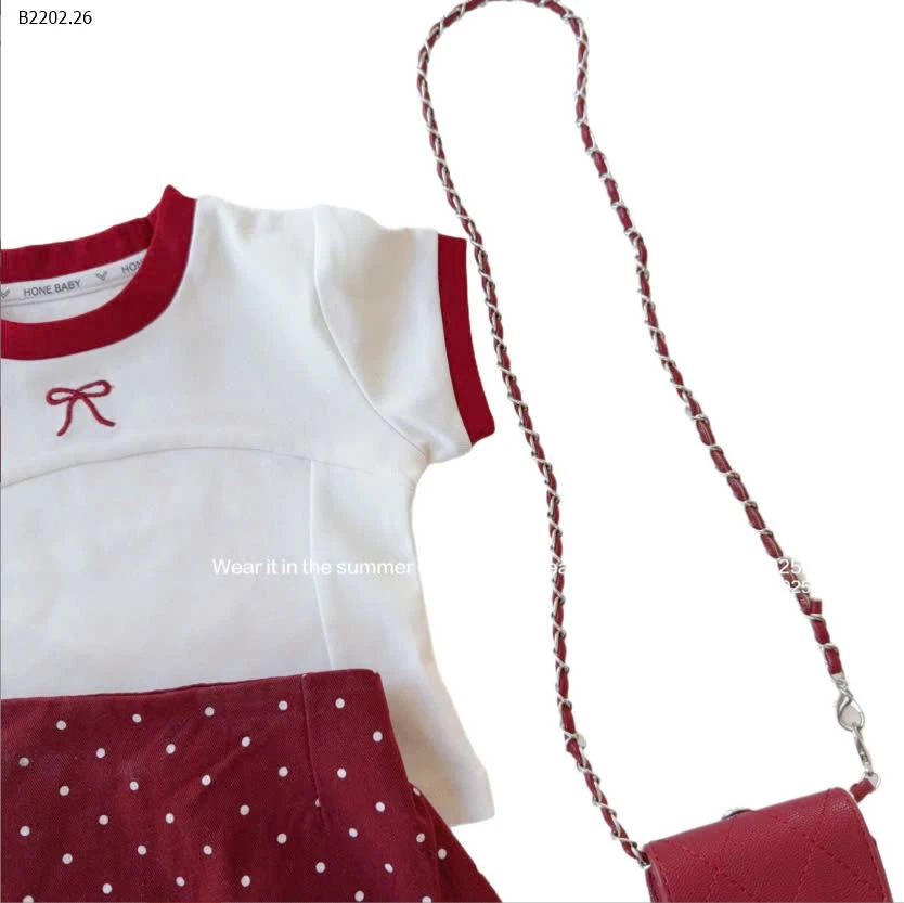 CROPTOP THÊU NƠ T&QKIDS-sỉ 142k