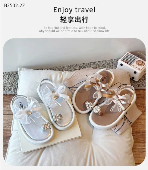 SANDAL XỎ NGÓN NƠ VOAN CHO BÉ GÁI-sỉ Sz 26-30 : 134k           Sz 31-37 : 140k