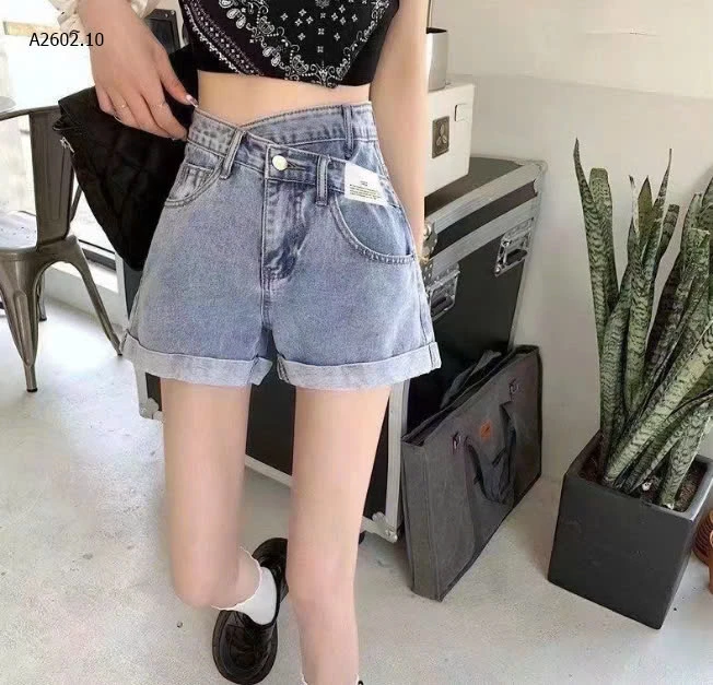 QUẦN SHORT JEAN CẠP CHÉO NỮ-sỉ 122k