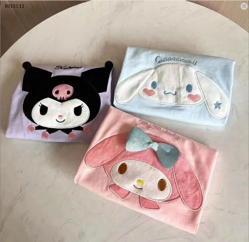 ÁO CỘC TAY BÉ GÁI HÌNH KUROMI, MELODY, CINNDMOROLL-sỉ 60k