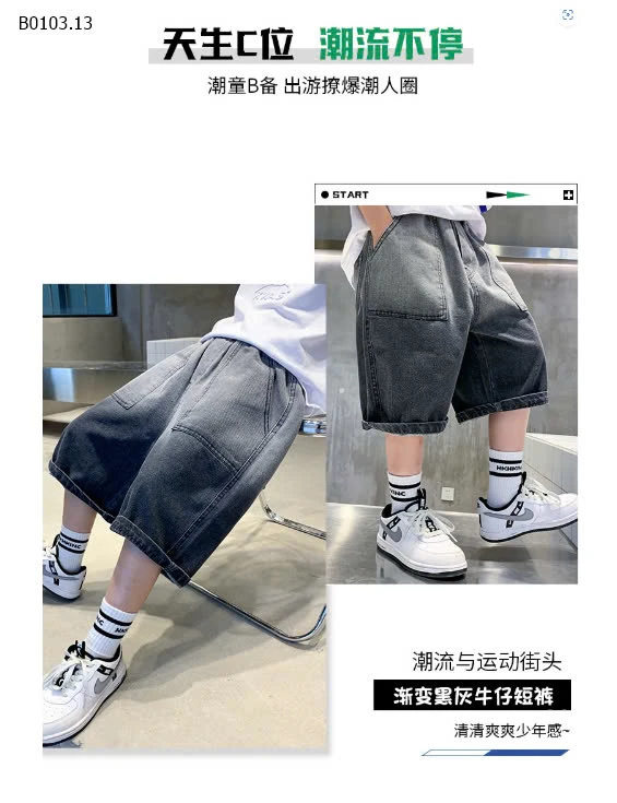 QUẦN SHORT JEAN LOANG MÀU -sỉ 133k