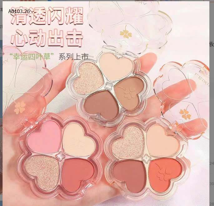 COMBO 3 HỘP PHẤN MẮT MÁ HILIGHT CLOVER -sỉ 59k/set 3 hộp mix mẫu