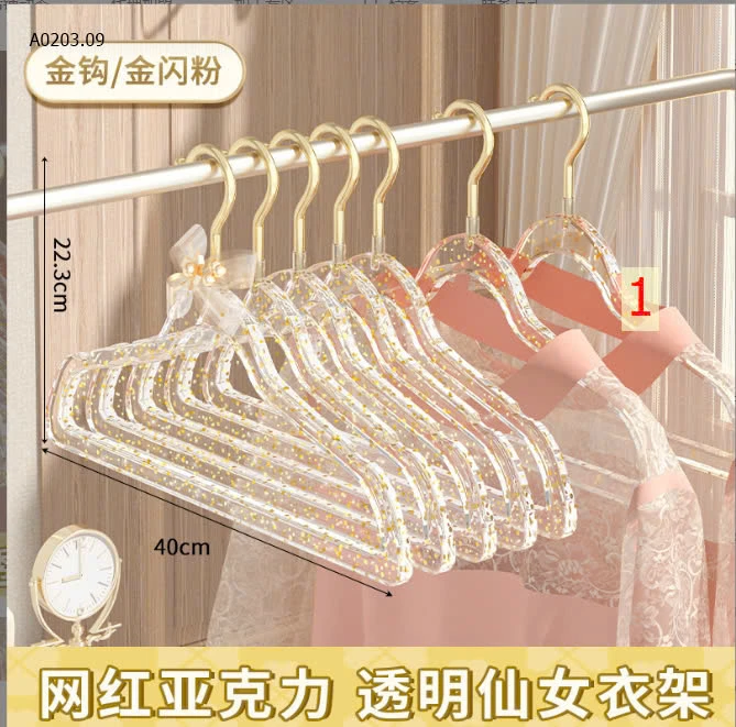 SET 20 MÓC QUẦN ÁO TRONG KIM TUYẾN  sỉ 120k/set 20c 