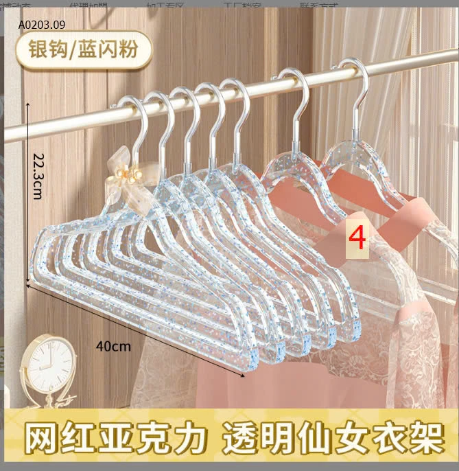 SET 20 MÓC QUẦN ÁO TRONG KIM TUYẾN  sỉ 120k/set 20c 