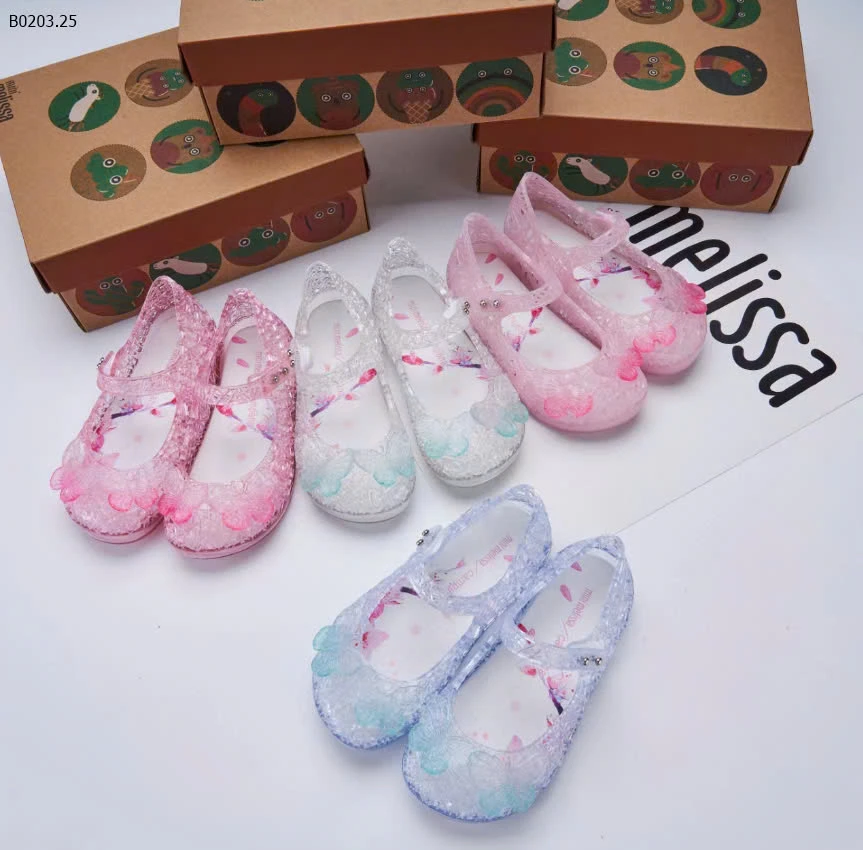 GIÀY NHỰA CÔNG CHÚA BÉ GÁI MELISSA-sỉ 242k