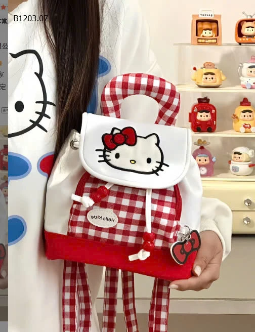 BALO KITTY CARO ĐỎ-sỉ 109k