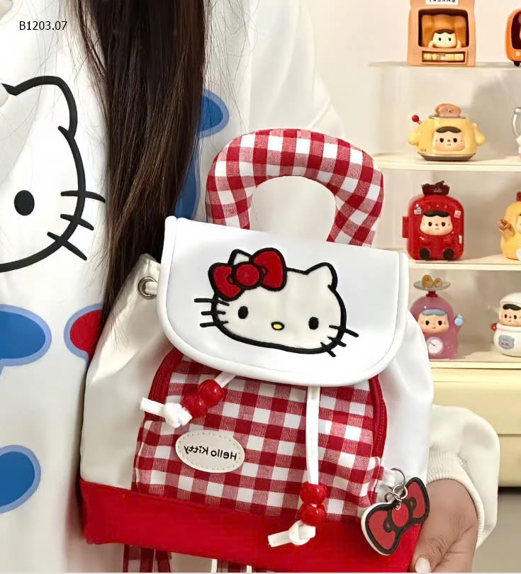 BALO KITTY CARO ĐỎ-sỉ 109k