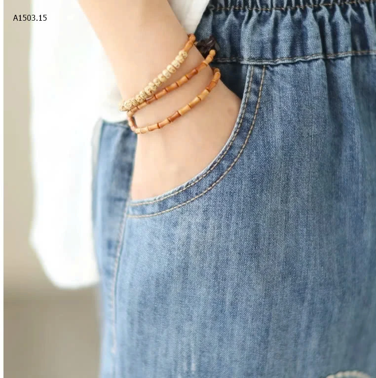 QUẦN SHORT JEAN THÊU CHO NỮ-sỉ 196k