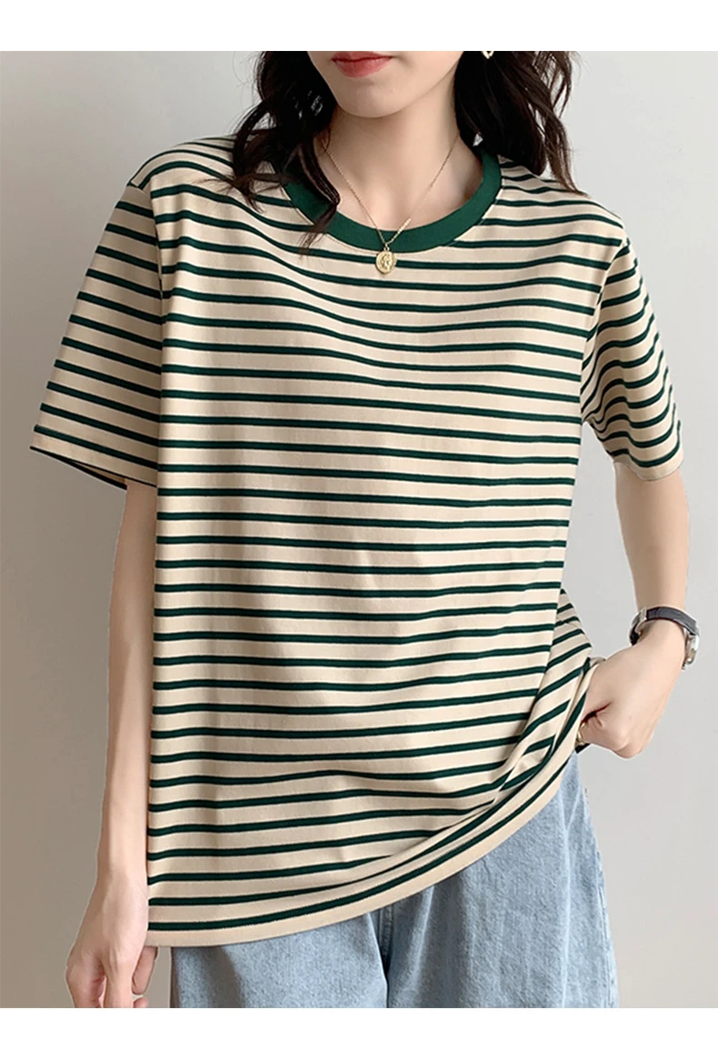 ÁO PHÔNG KẺ CỔ TRÒN