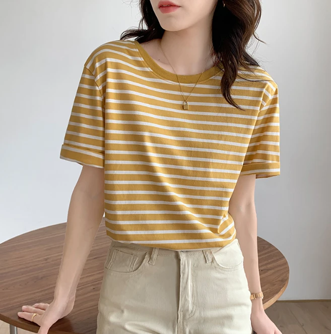 ÁO PHÔNG KẺ CỔ TRÒN