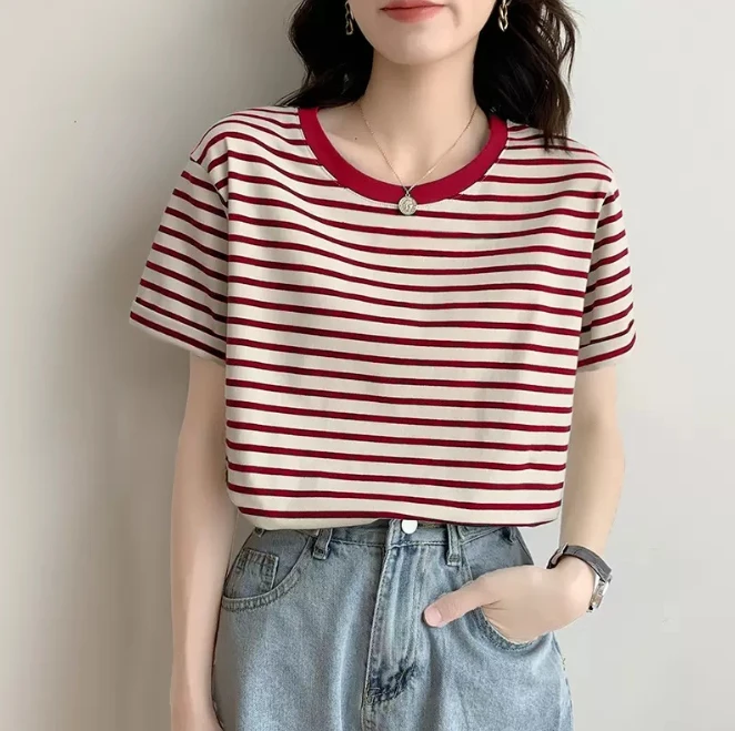 ÁO PHÔNG KẺ CỔ TRÒN