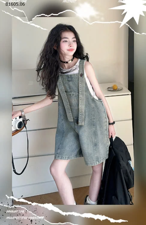 SÉT QUẦN YẾM JEAN MIX ÁO SÁT NÁCH BG-sỉ Áo : 110k            Yếm : 197k 