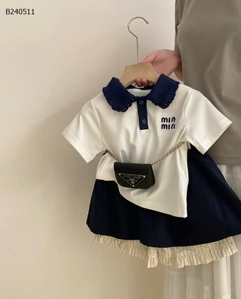 SET ÁO THUN MIUMIU MIX CHÂN VÁY CHO BÉ GÁI- Sỉ  áo=cv: 150k