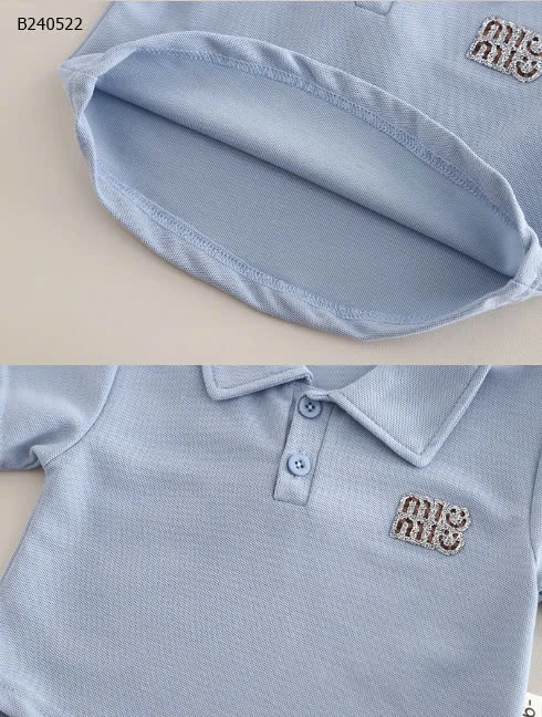 SET BỘ POLO CỘC TAY MIUMIU CHO BÉ GÁI- sỉ 132k