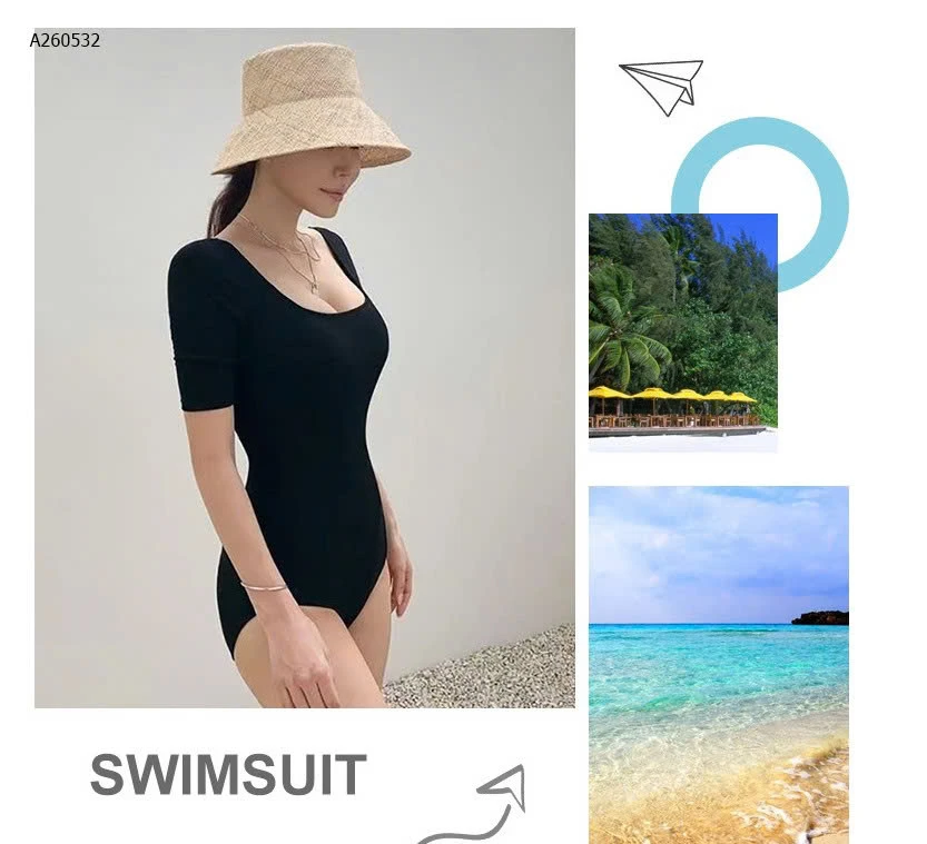 Bikini uzzlang 1 mảnh hở lưng- sỉ 92k