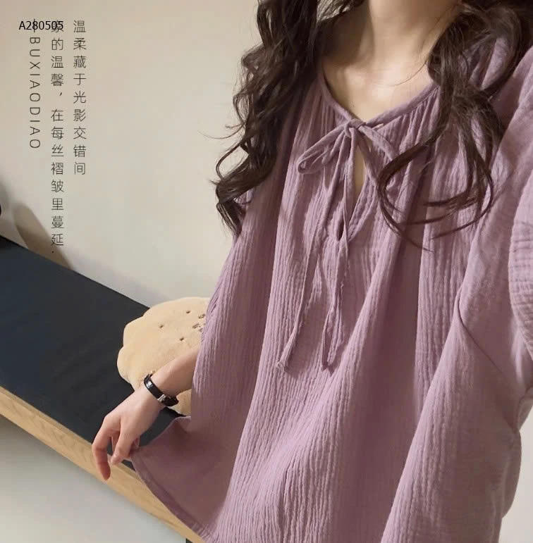 BỘ NGỦ ÁO TAY LỠ QUẦN DÀI MSUSU CHO NỮ  - sỉ 219k