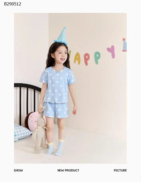 BỘ THUN CỘC BÉ GÁI -Sỉ 57k