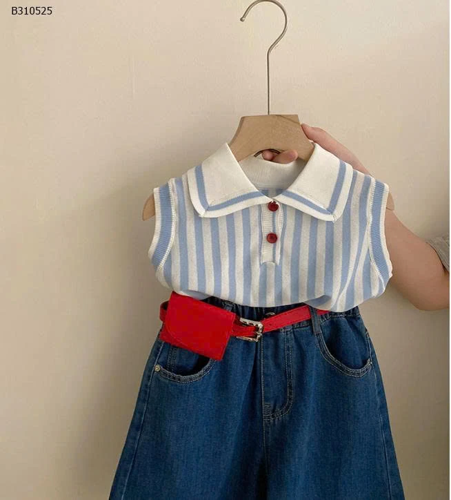 SÉT ÁO SÁT NÁCH MIX QUẦN JEAN NGỐ-Sỉ  giá áo: 162k quần: 169k
