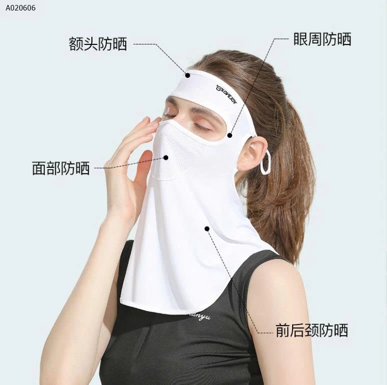KHẨU TRANG CHỐNG NẮNG KÈM MŨ NGĂN TIA UV -sỉ 70k