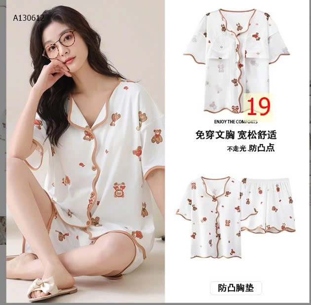 Bộ ngủ váy ngủ mặc nhà cho nữ -154k