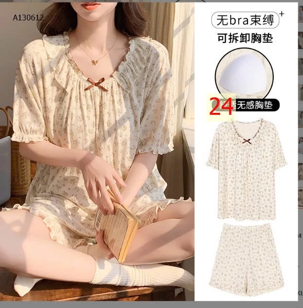 Bộ ngủ váy ngủ mặc nhà cho nữ -154k