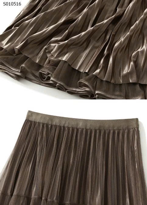 Váy Angel lưới lụa sáng hai mặt xếp ly - 202,000