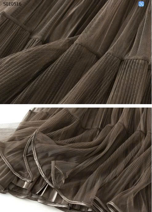 Váy Angel lưới lụa sáng hai mặt xếp ly - 202,000