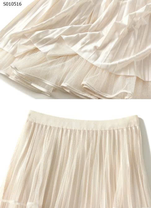 Váy Angel lưới lụa sáng hai mặt xếp ly - 202,000