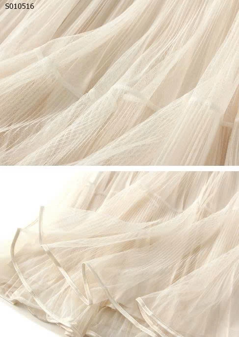 Váy Angel lưới lụa sáng hai mặt xếp ly - 202,000