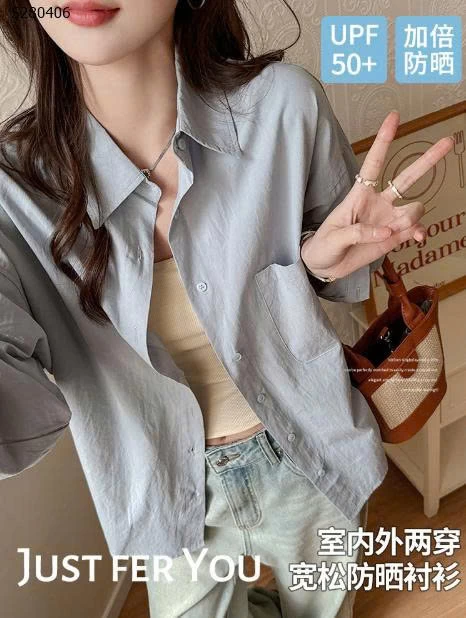 Áo sơ mi nữ có túi trơn- 229,000