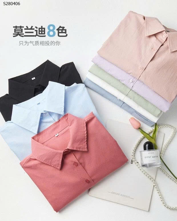 Áo sơ mi nữ có túi trơn- 229,000