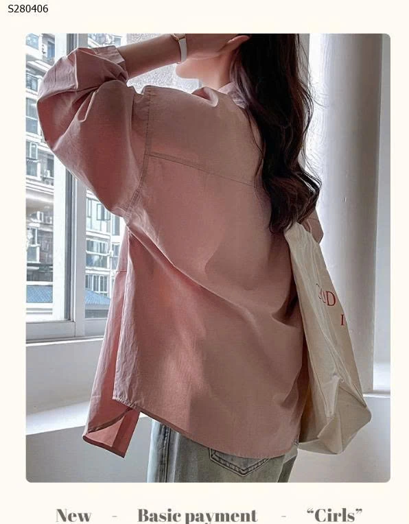 Áo sơ mi nữ có túi trơn- 229,000