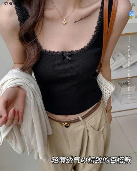 Áo 2 dây ren nơ- 130,000