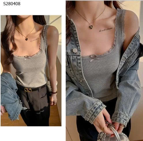 Áo 2 dây ren nơ- 130,000