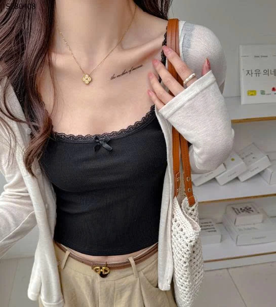 Áo 2 dây ren nơ- 130,000