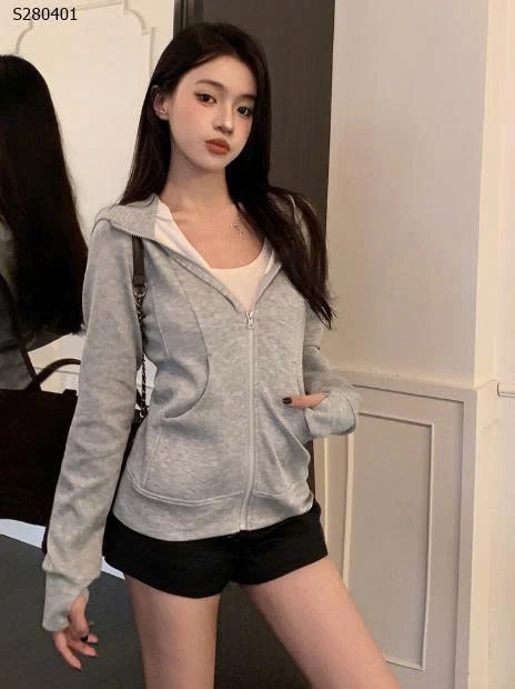 Áo khoác thể thao nữ len kiểu cardigan - 279,000