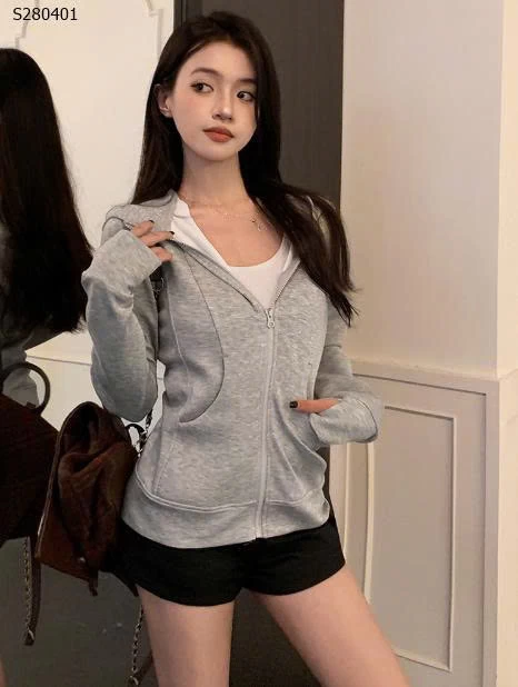 Áo khoác thể thao nữ len kiểu cardigan - 279,000