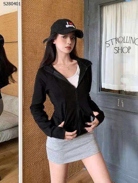 Áo khoác thể thao nữ len kiểu cardigan - 279,000
