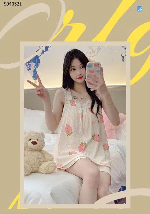 Bộ mặc nhà 2 dây có đệm ngực - 135,000