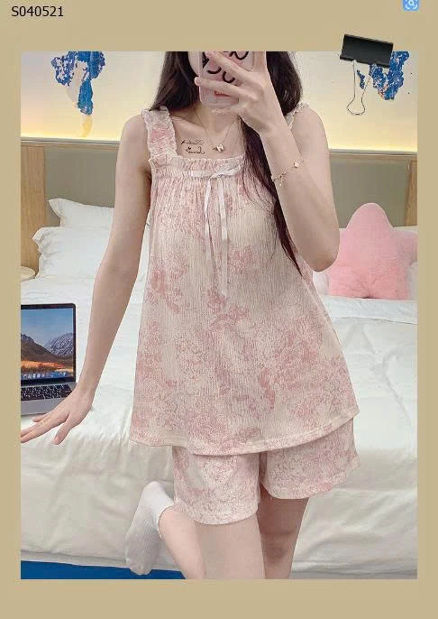 Bộ mặc nhà 2 dây có đệm ngực - 135,000
