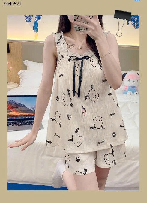 Bộ mặc nhà 2 dây có đệm ngực - 135,000
