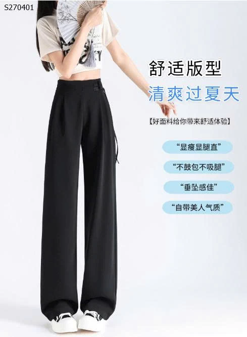 Quần suông cúc lệch- 264,000